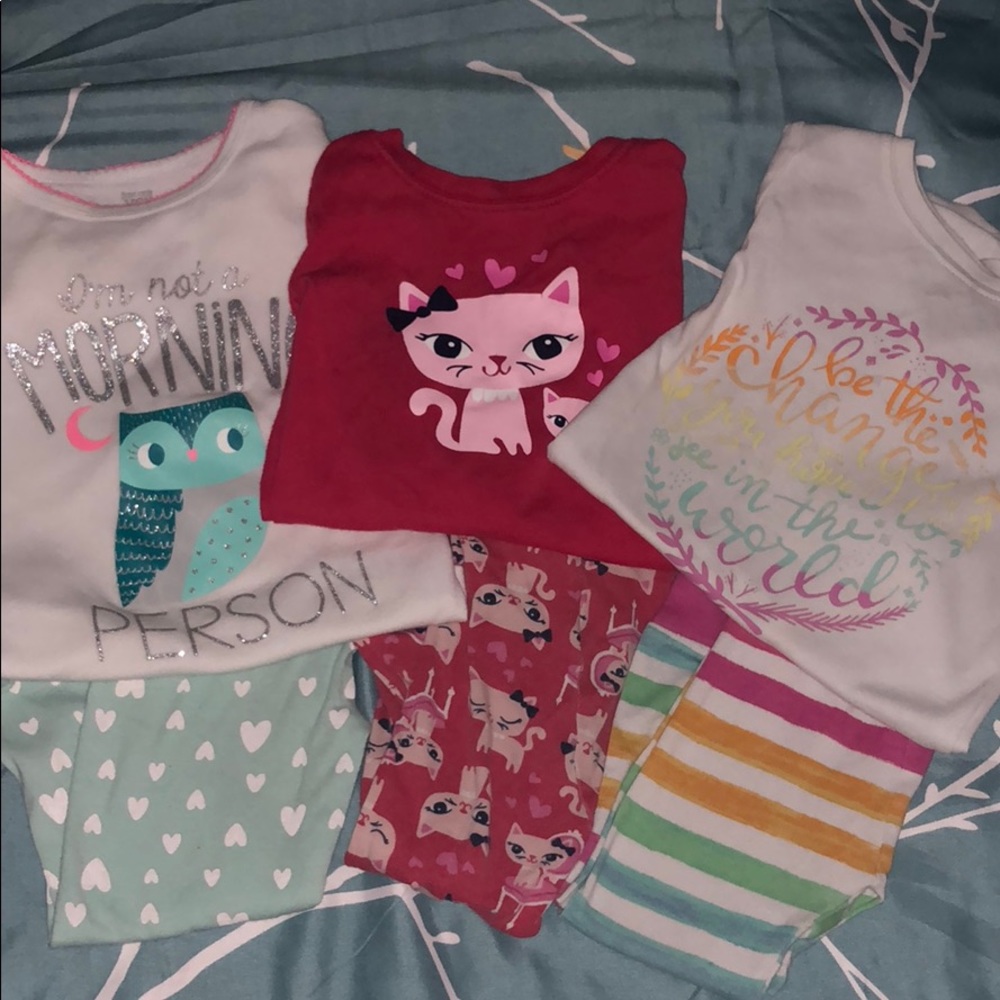 3 sets girls 2T pajamas